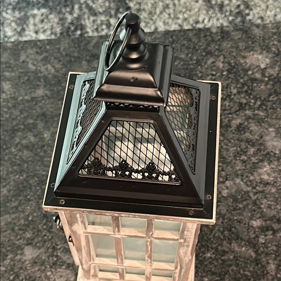 Rustic Wooden Lantern Candle or Accessory Holder Enclosed w/ Hinged Latched Door - Picture 4 of 13